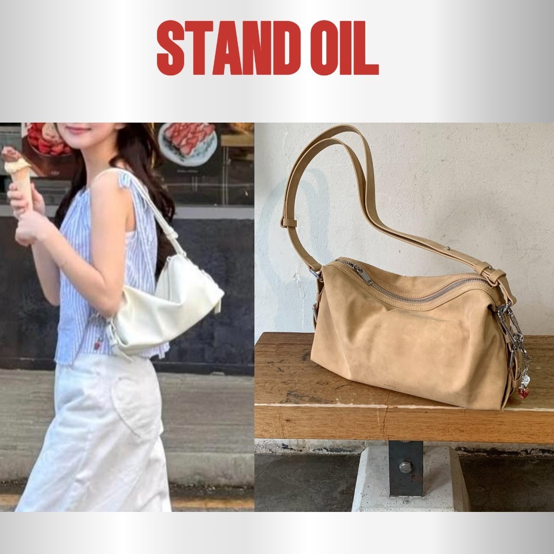 STAND OIL] ☆ マッシュ スクエア Bag (STAND OIL/ハンドバッグ