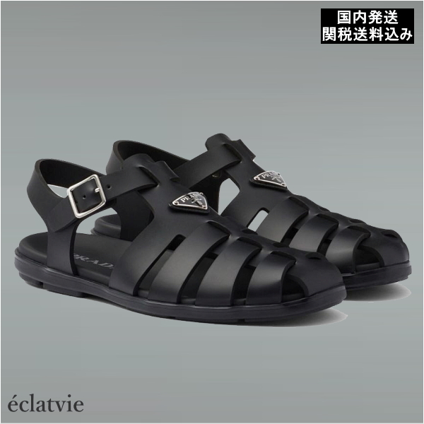 【関税込・国内発送】PRADA ラバー フィッシャーマンサンダル
