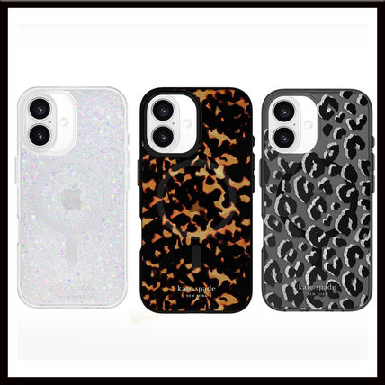 kate spade】iPhone15ケース レオパード ヒョウ柄 MagSafe (kate