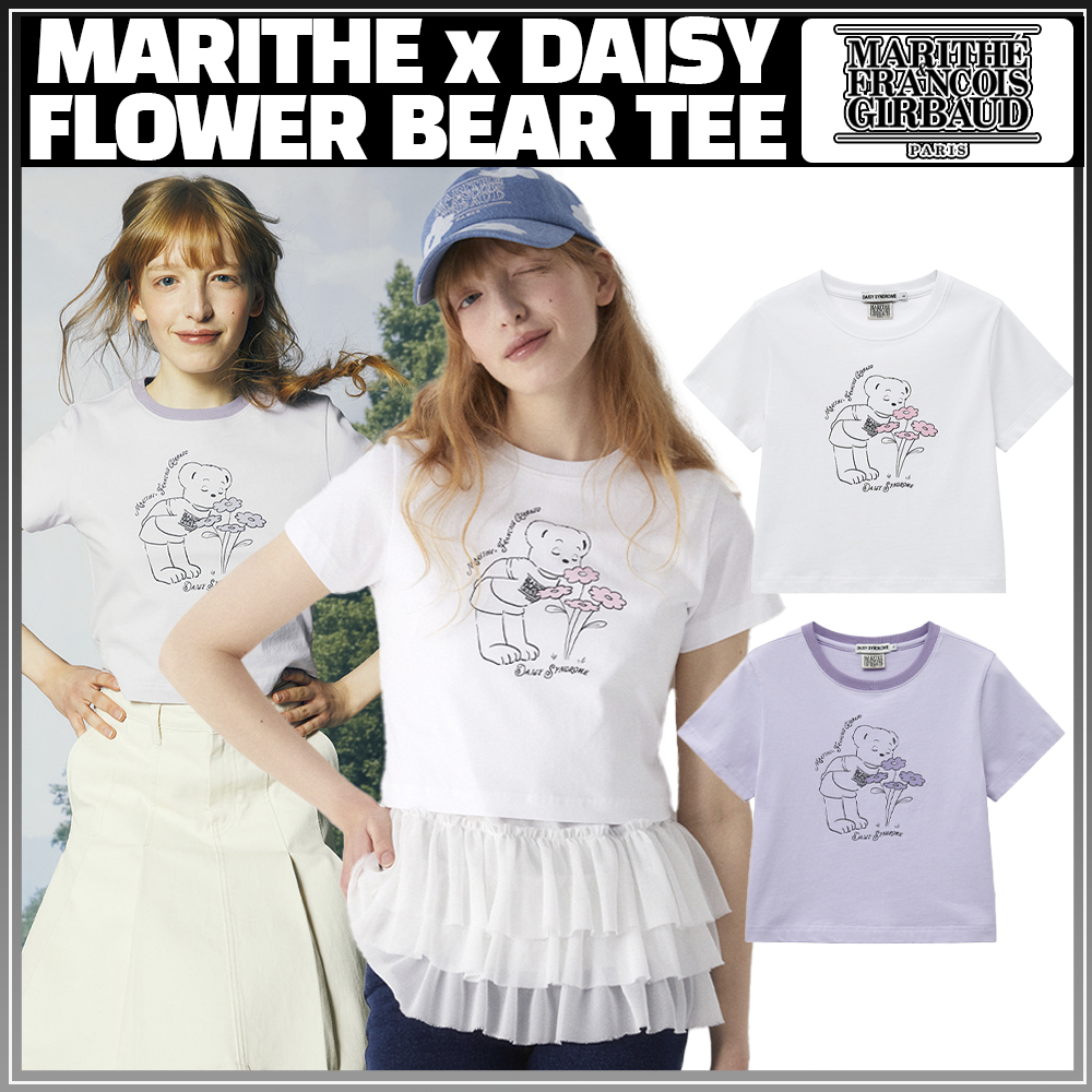 25SS新作★デイジーコラボ【MARITHE x DAISY】FLOWER BEAR TEE