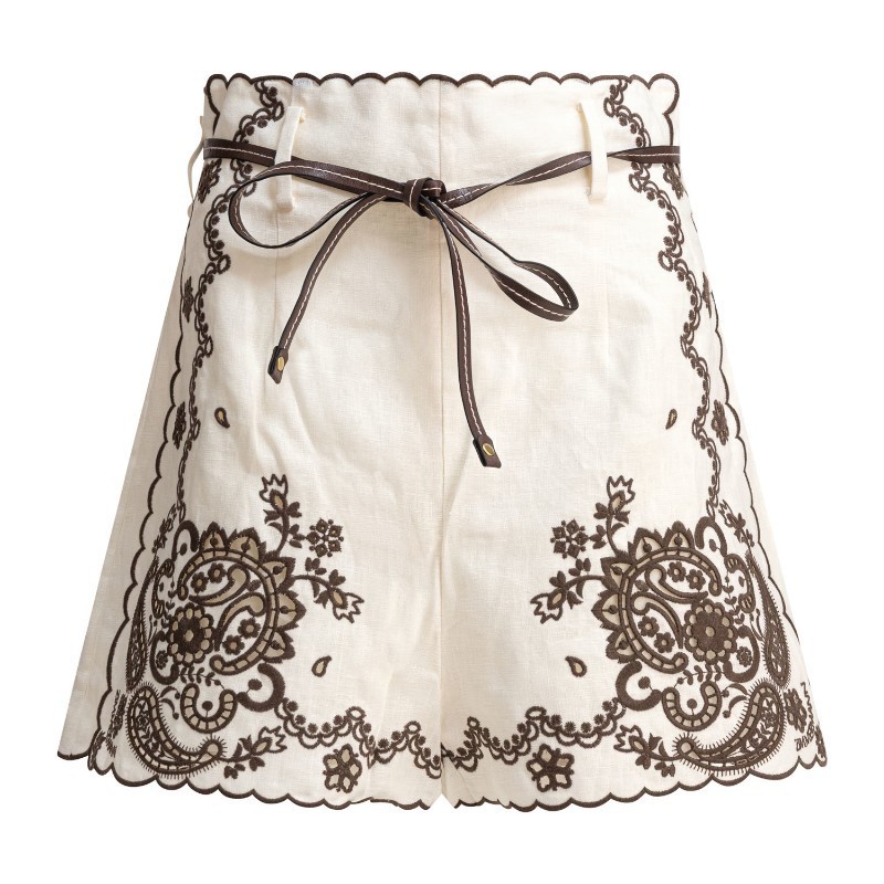 ショートパンツ Zimmermann Ascension Embroidered Short (3289ASS253 IVCH)