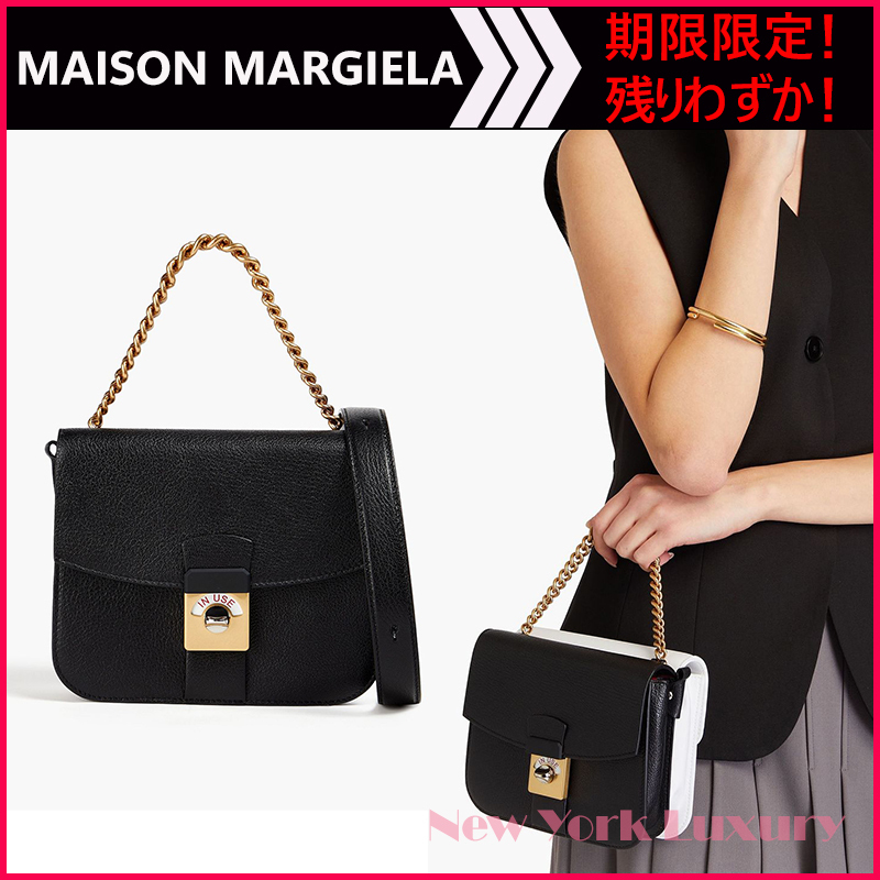 MAISON MARGIELA★New Lock coated-canvas/leather shoulder bag
