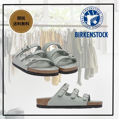 サンダル・ミュール BIRKENSTOCK Slipper Florida Colour Pure Sage