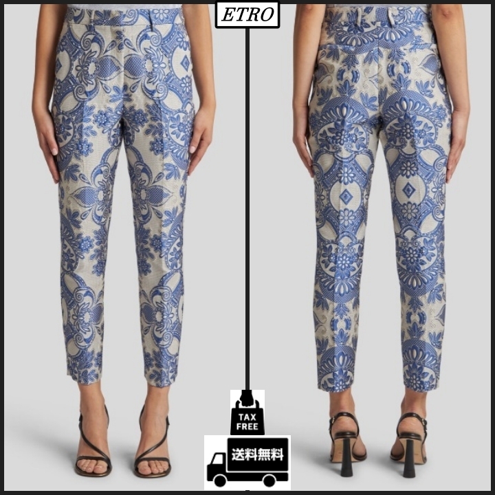 【ETRO】ジャカード レース シガレット パンツ