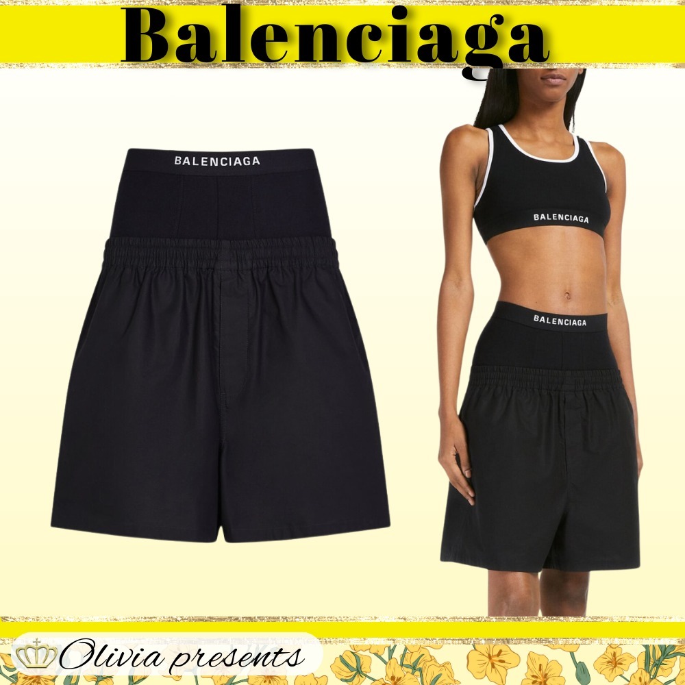【BALENCIAGA】コットンポプリンのハイブリッドショーツ