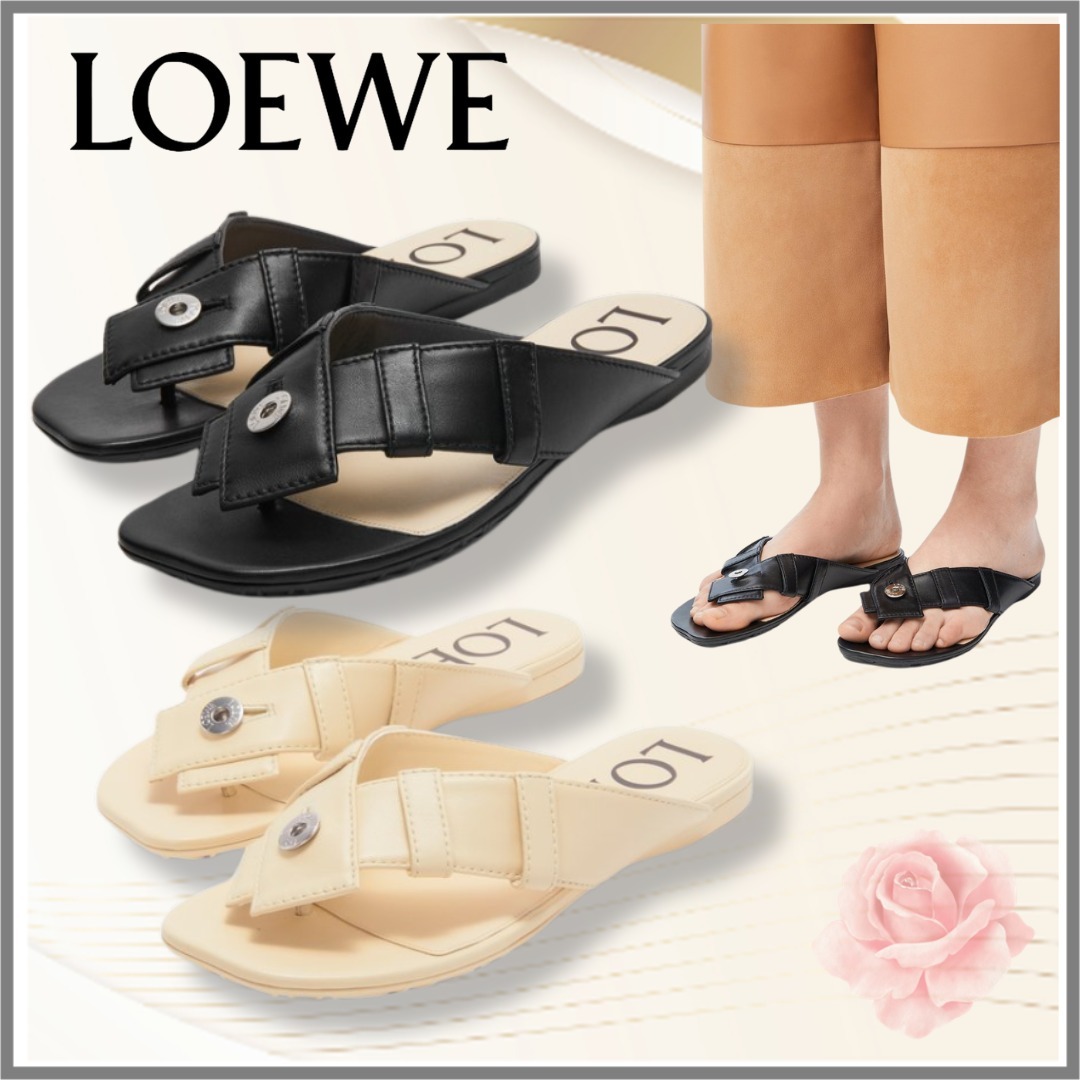 【LOEWE】Toy Panta トゥポスト サンダル (ラムスキン)