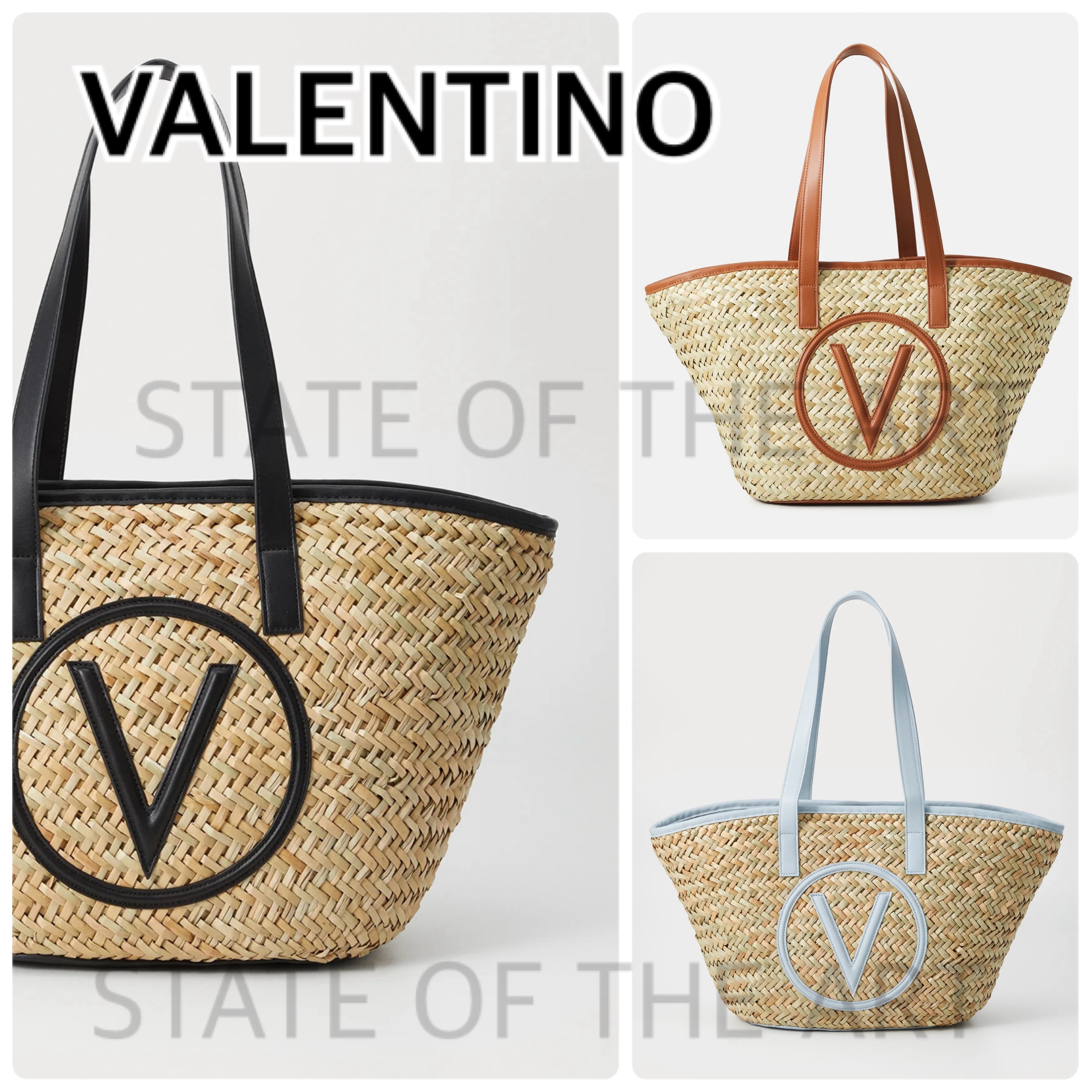 新作【Valentino Bags】SAMUELA ロゴ ストロートートバッグ
