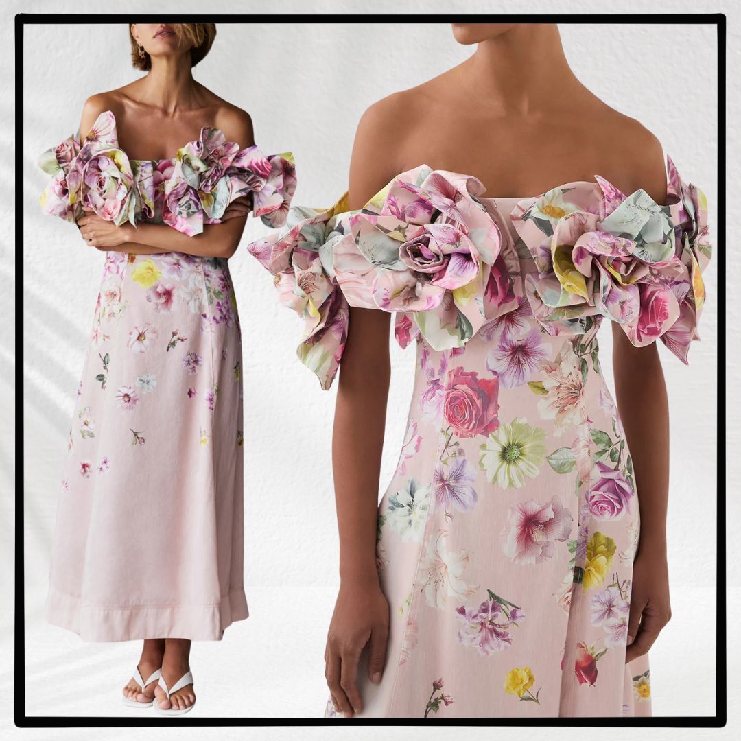 【Aje】Misha Maxi Dress/フローラルネック/花柄マキシドレス