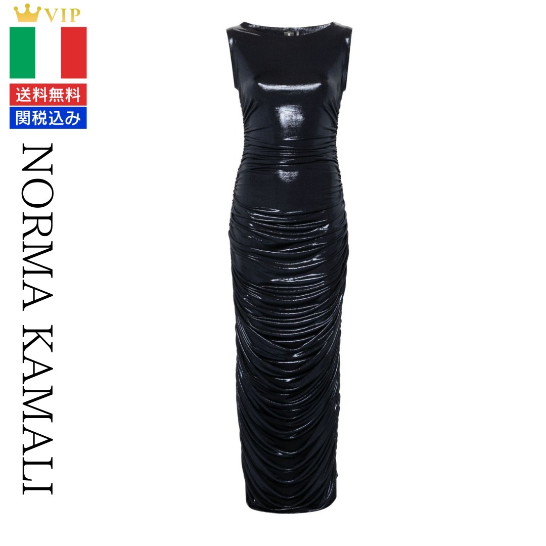 VIP【送料関税込】NORMA KAMALI SHIRRED LONG DRESS