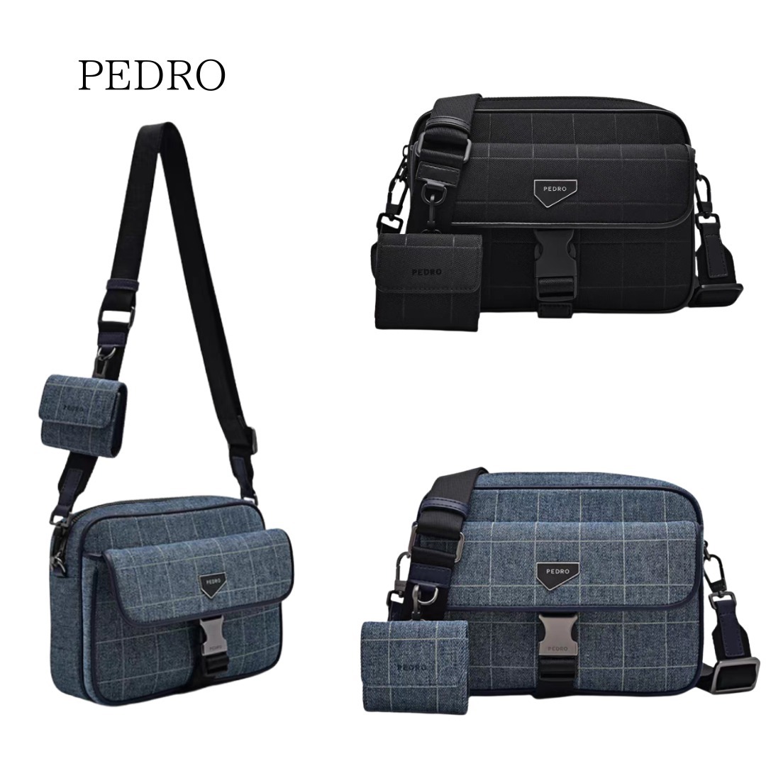 ペドロ PEDRO メンズ 多機能 クロスボディ ショルダーバッグ