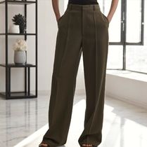 話題作｜PHOEBE PHILO フィービー テクニカル ウェーブ パンツ PHOEBE PHILO] BOYISH TAILORED TROUSERS dark taupe wool