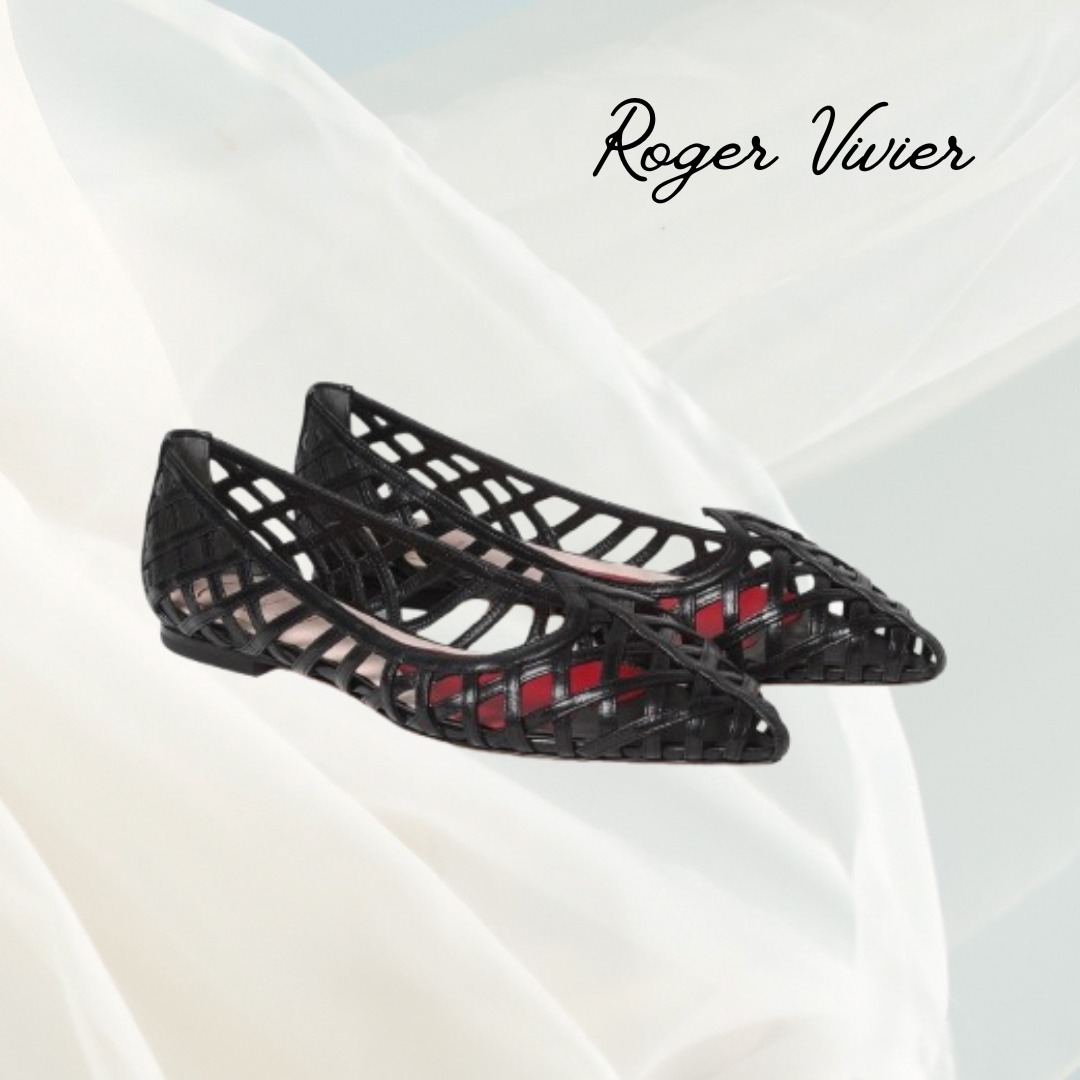 【Roger Vivier】ブラック トランペット バレエシューズ