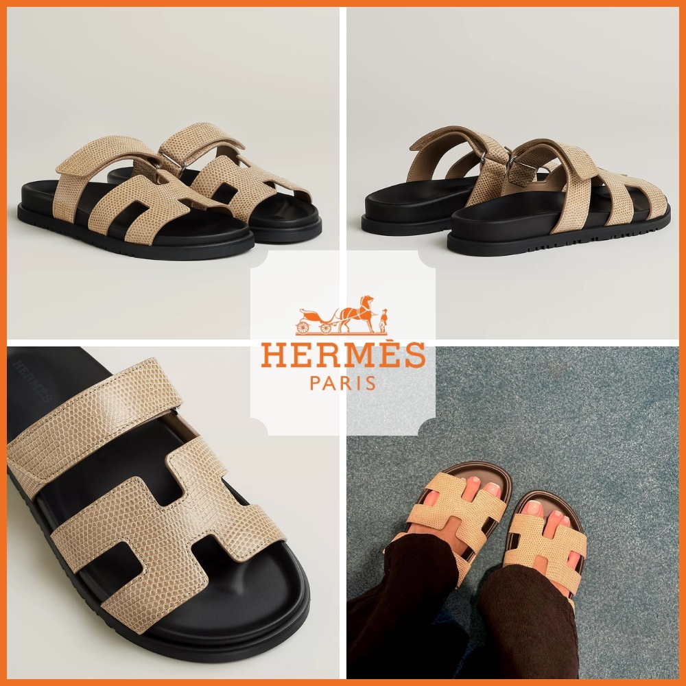 【夏映えカラー】HERMES シプレ サンダル ベージュアージル