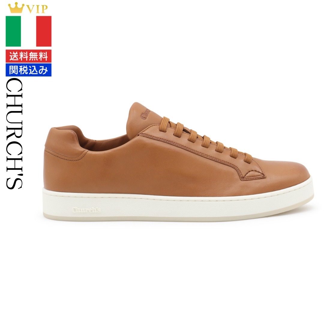 VIP【関税送料無料】希少 CHURCH'S TAN LEATHER SNEAKERS