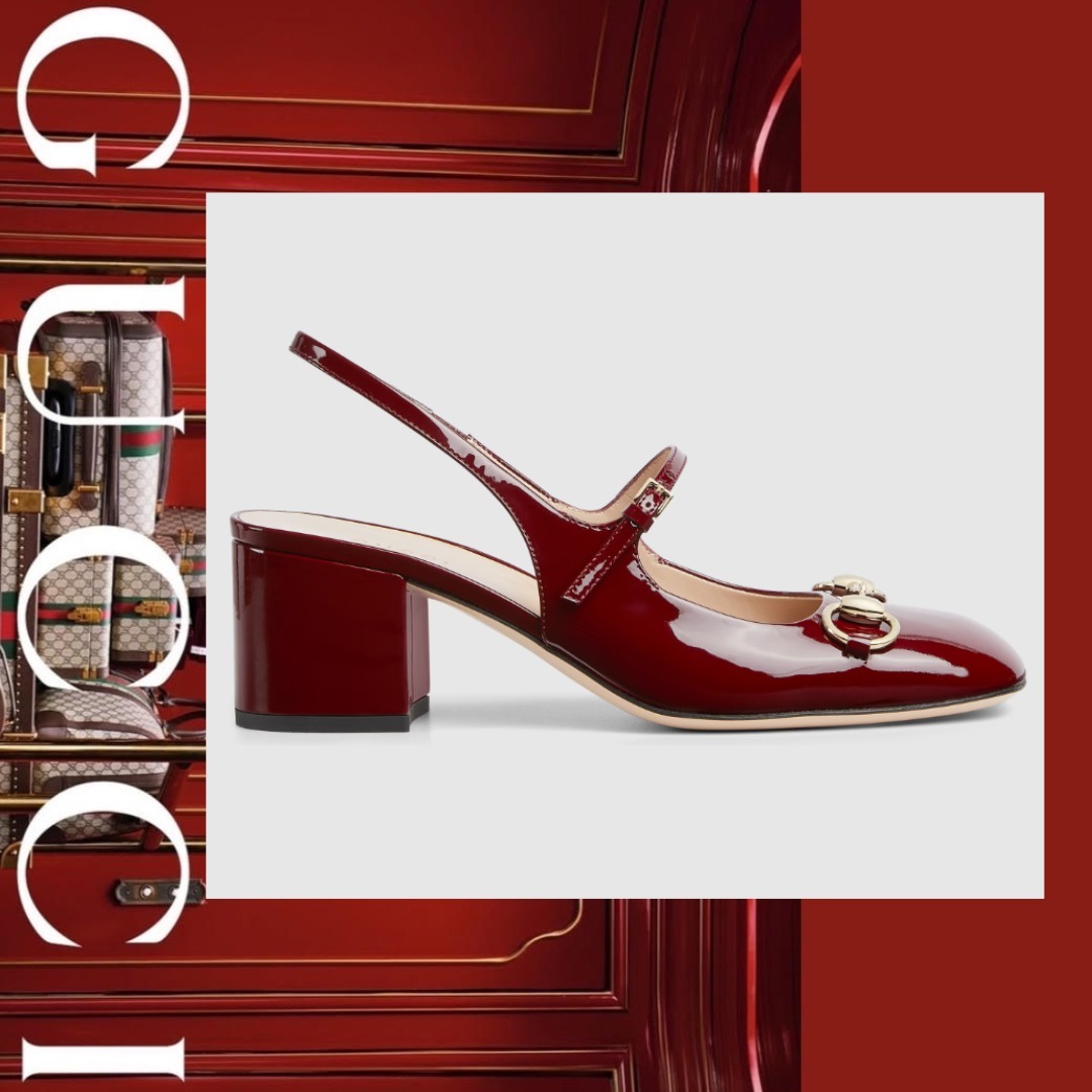 すぐ届く!【GUCCI】ウィメンズ ホースビット パンプス エナメル