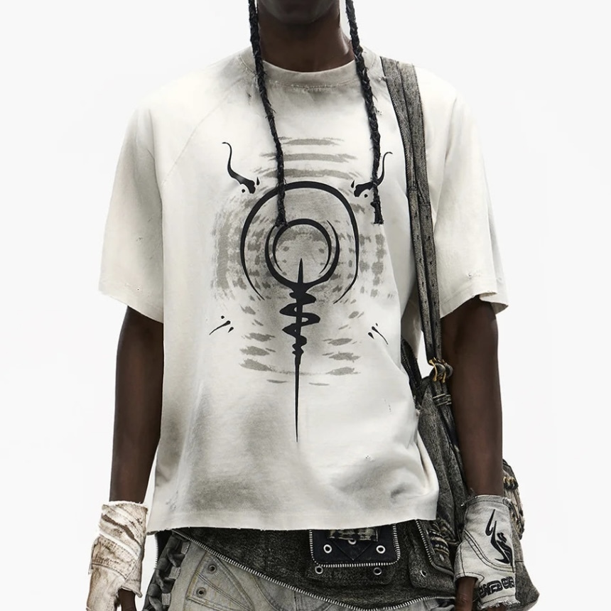 *送料関税込* Personsoul - 25SS SWIRL & BEAST PRINT LOOSE