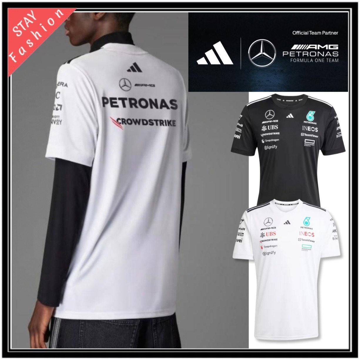 ★限定コラボおしゃれ!adidas× Mercedes AMG Tシャツ