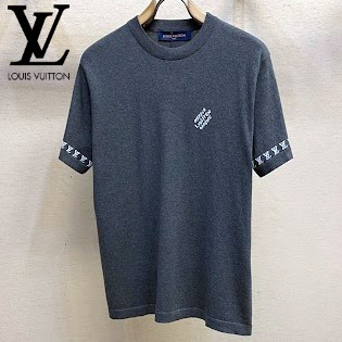 《袖がおしゃれ》Louis Vuitton Tシャツ クルーネック グレー