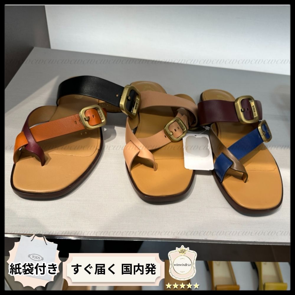 【完売必至】トッズ■カラーブロック サンダル ストラップ