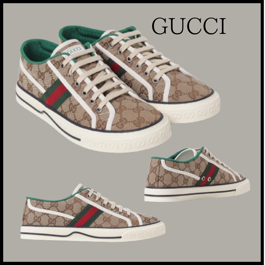 【GUCCI】モノグラムキャンバススニーカー メンズ