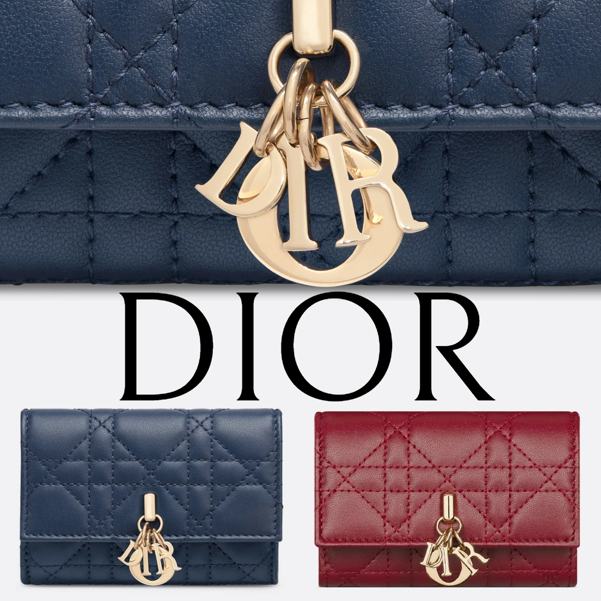 海外限定色*DIOR*My Dior Glycine ウォレット レザーミニ財布