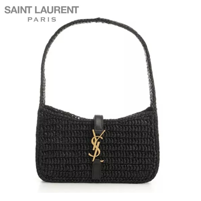 【送料&関税込】サンローラン YSL ラフィアハンドバッグ