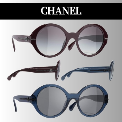 CHANEL◆ラウンドサングラス ロゴ