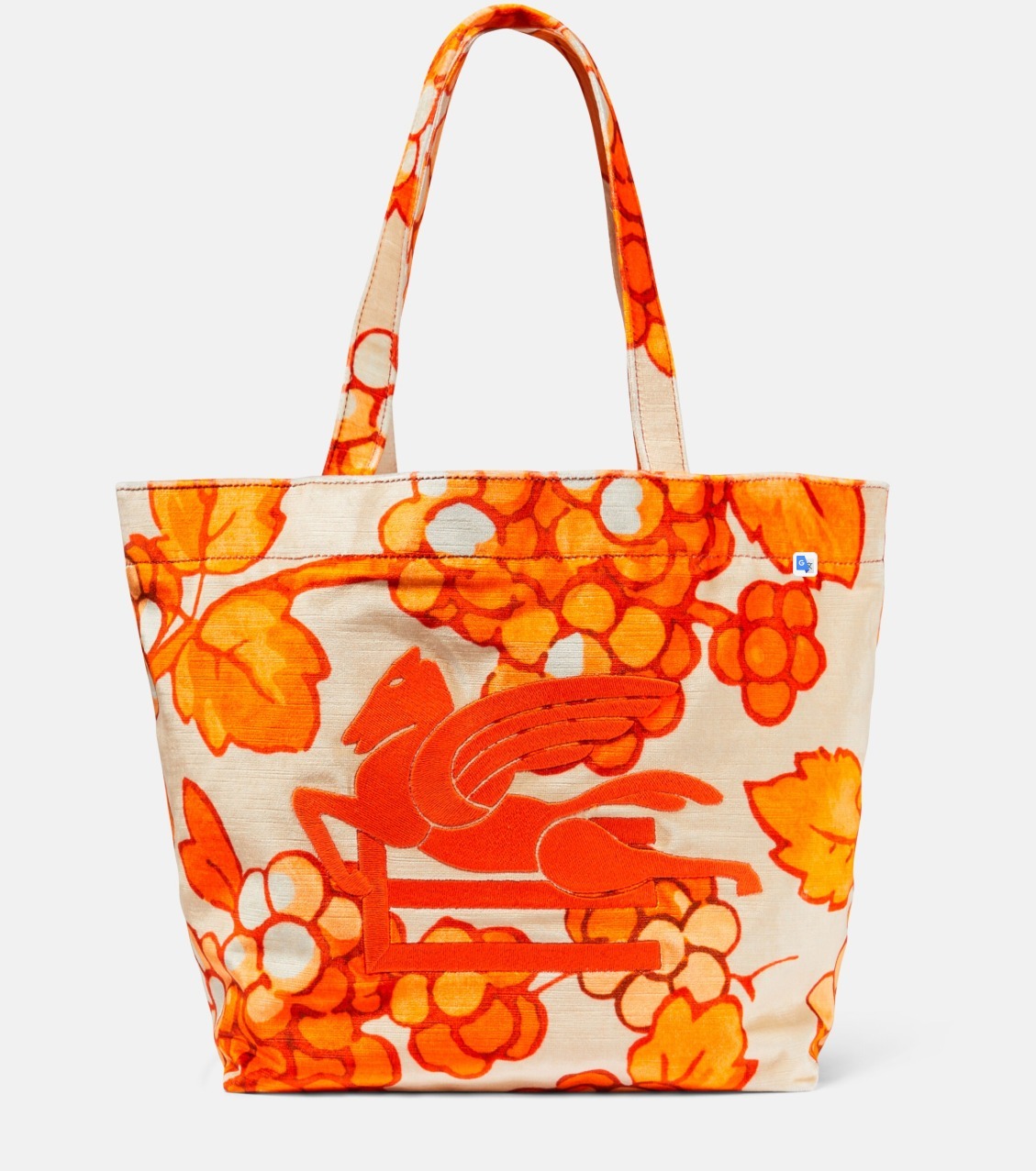 Etro ペガソレザートリムトートバッグ