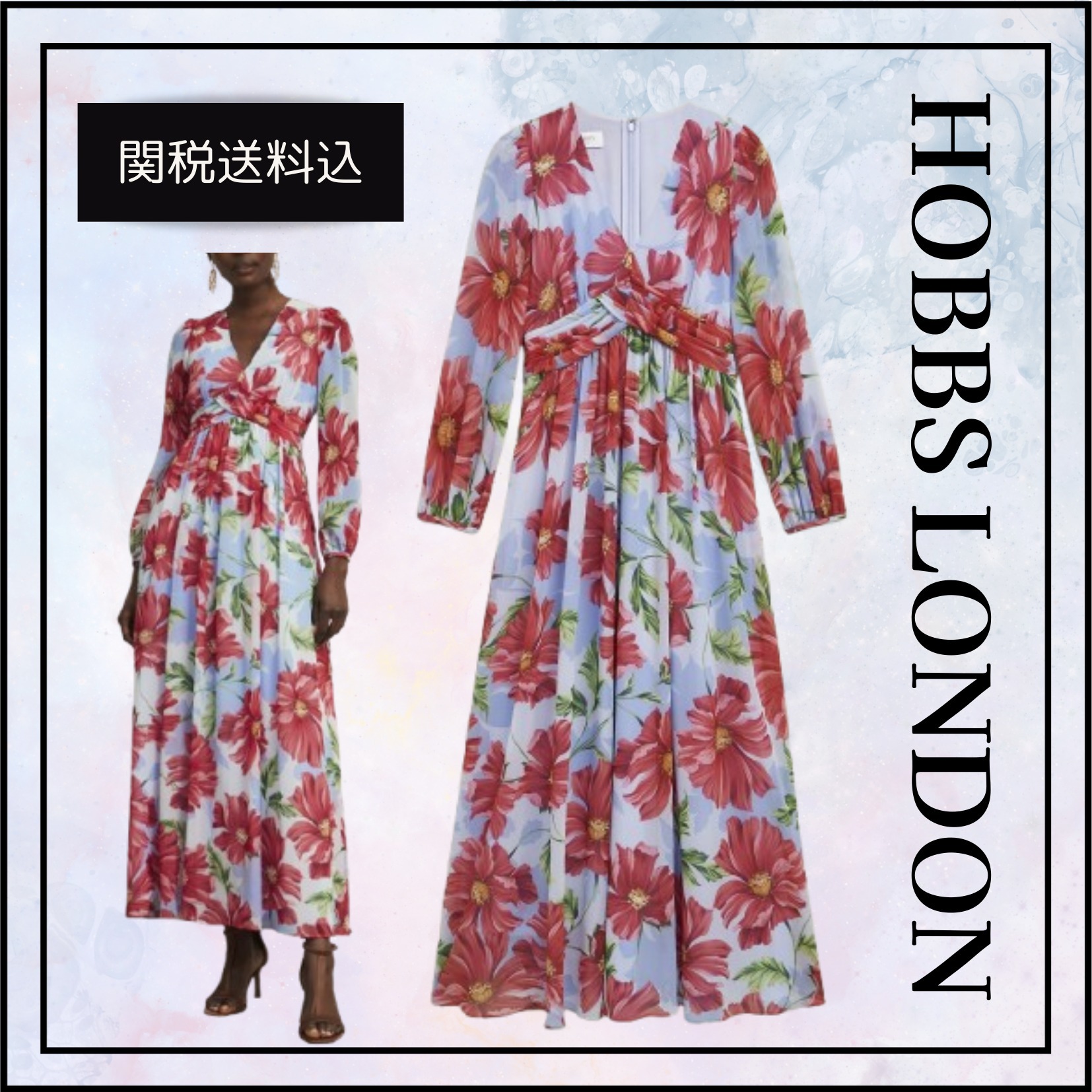 関税送料込★HOBBS LONDON アメリー ツイストディテール ドレス