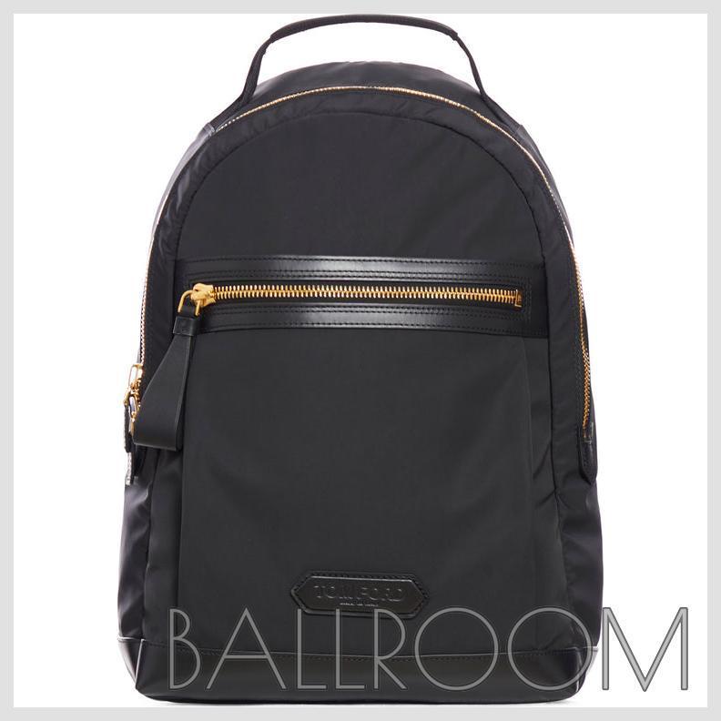 バックパック・リュック TOM FORD NYLON BACKPACK WITH LEATHER INSERTS