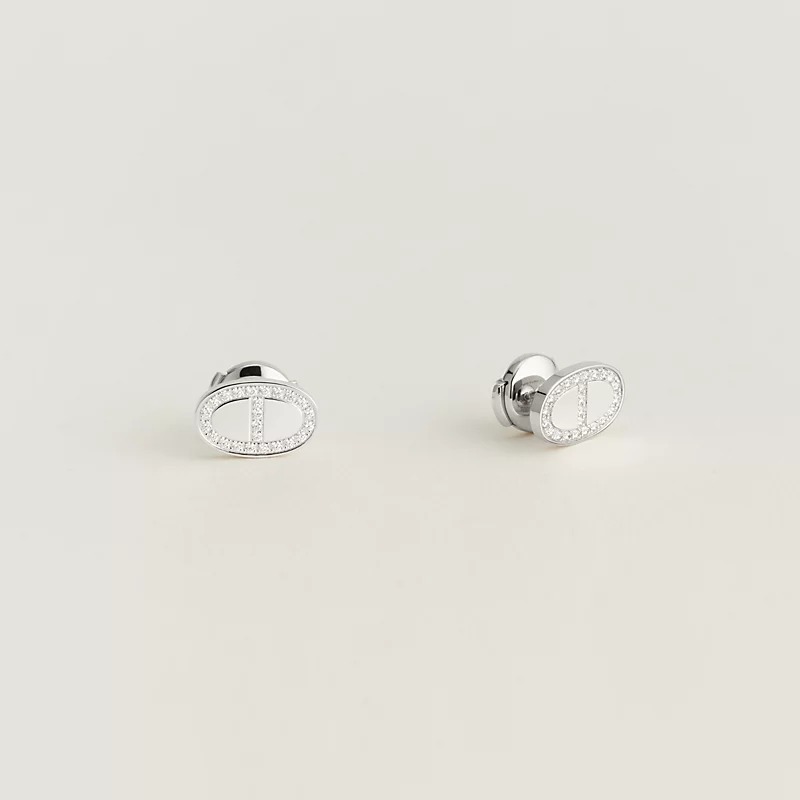 《ギフトに》HERMES ピアス シェーヌ ダンクル コントゥール 18K