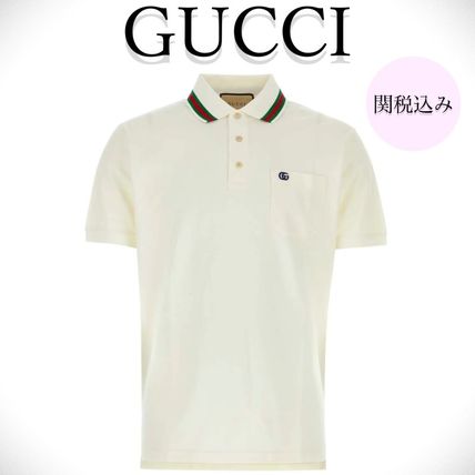 ホワイト（白）系 GUCCI(グッチ) ポロシャツ(メンズ) - 海外通販