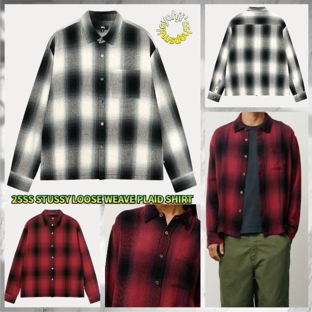 ★25SS 大人気★STUSSY LOOSE WEAVE PLAID SHIRT