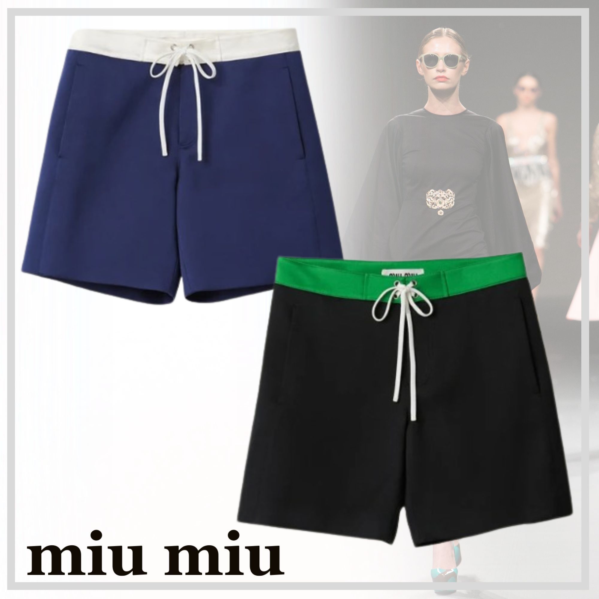 カジュアルな【MiuMiu】カラーブロック ローライズショーツ 25SS
