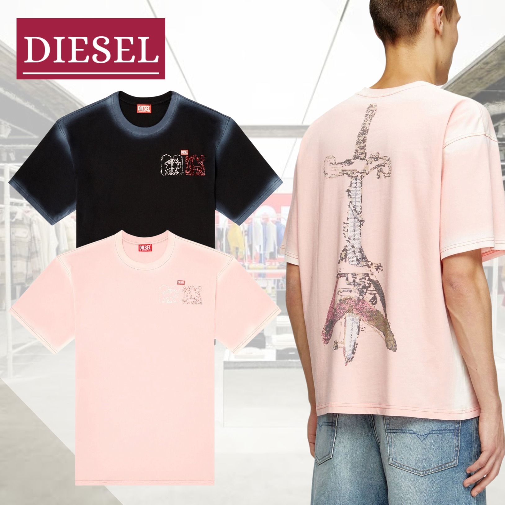 国内直営【DIESEL】t-boxt-t10 Tシャツ 送料込