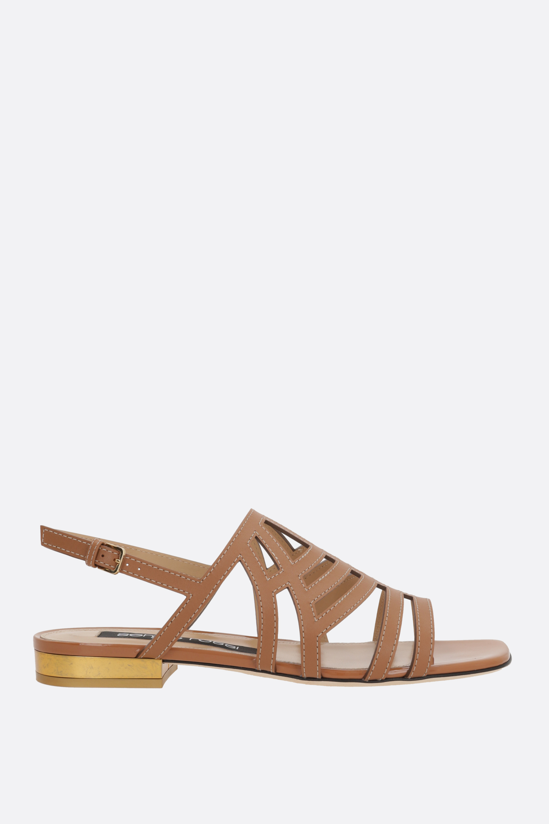 【関税&送料込】Sergio Rossi Sr Agate Flat Sandals In Smooth