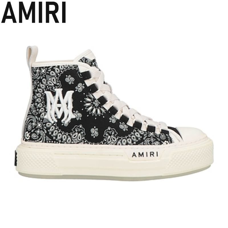 【AMIRI】ペイズリー ハイカットスニーカー