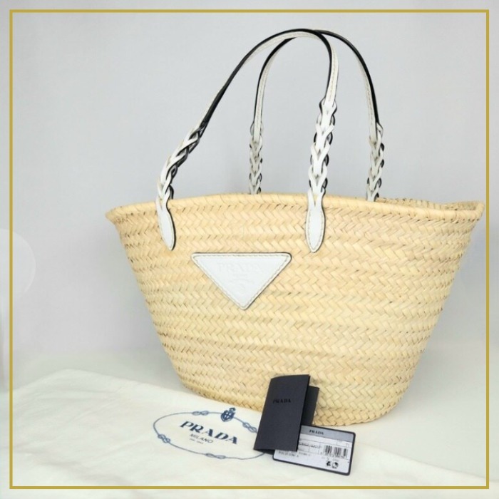【A+ランク美品】PRADA プラダ / ラフィア トートバッグ