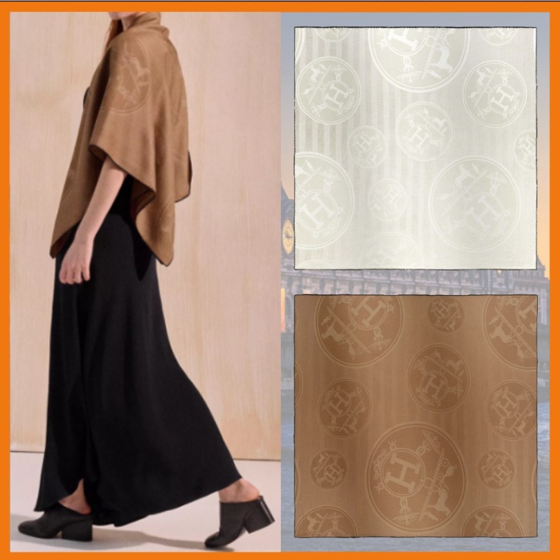 【エレガント】【HERMES】 ストール New Libris scarf 110