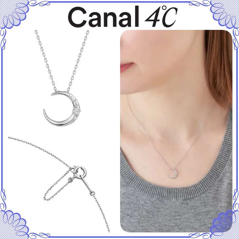 大人気!! Canal ４℃ シルバー ムーンモチーフ ネックレス
