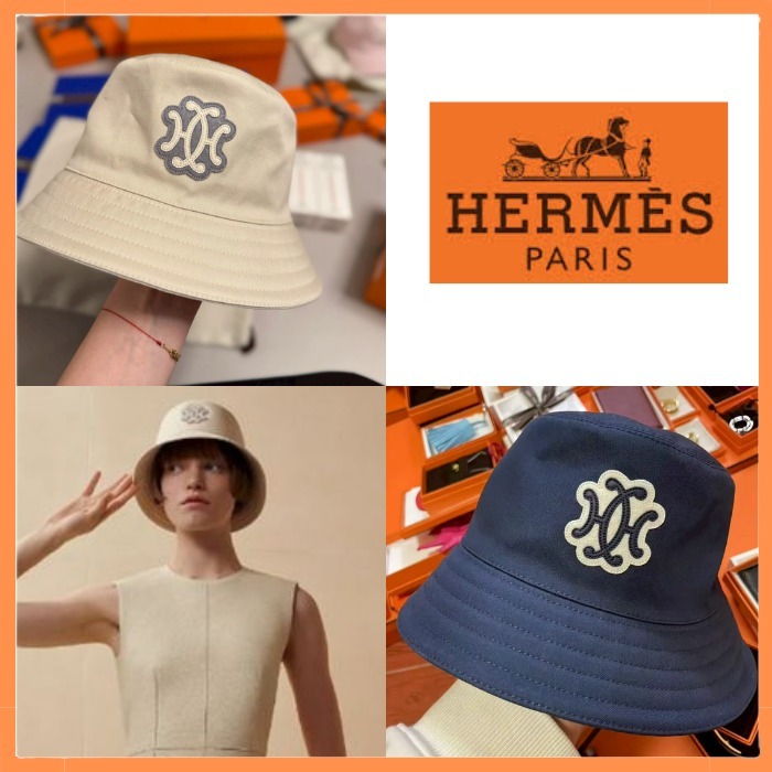 【シンプルお洒落】HERMES《H Lift》バケットハット