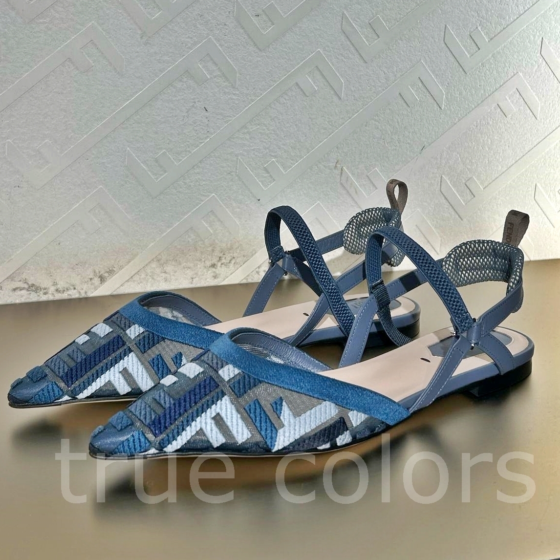 FENDI 25SS Colibri Lite FF スリングバック フラットシューズ