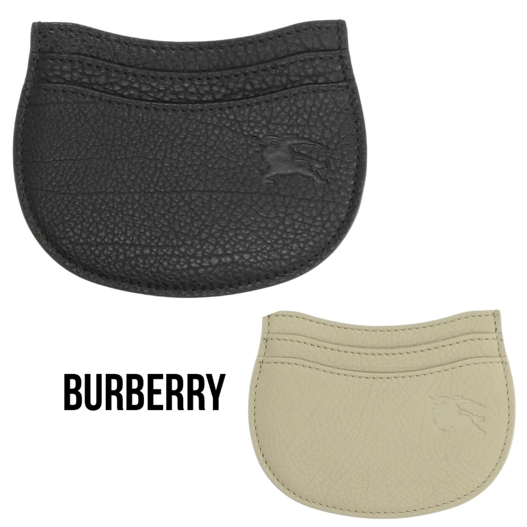 送料関税込み☆BURBERRY ロゴ レザー カードケース