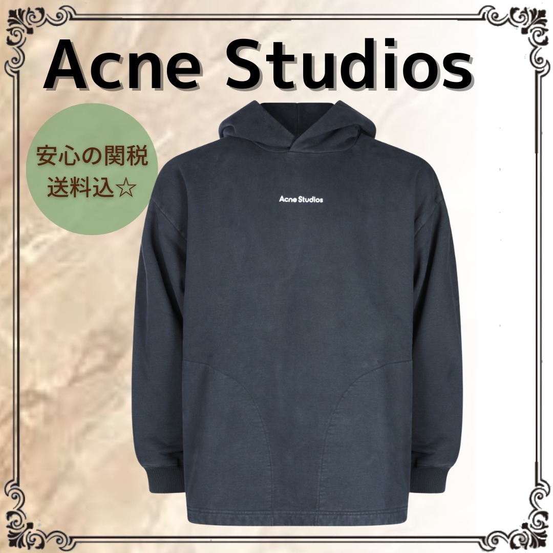 関税込★*Acne Studios*シンプル ロゴ入り フーディー