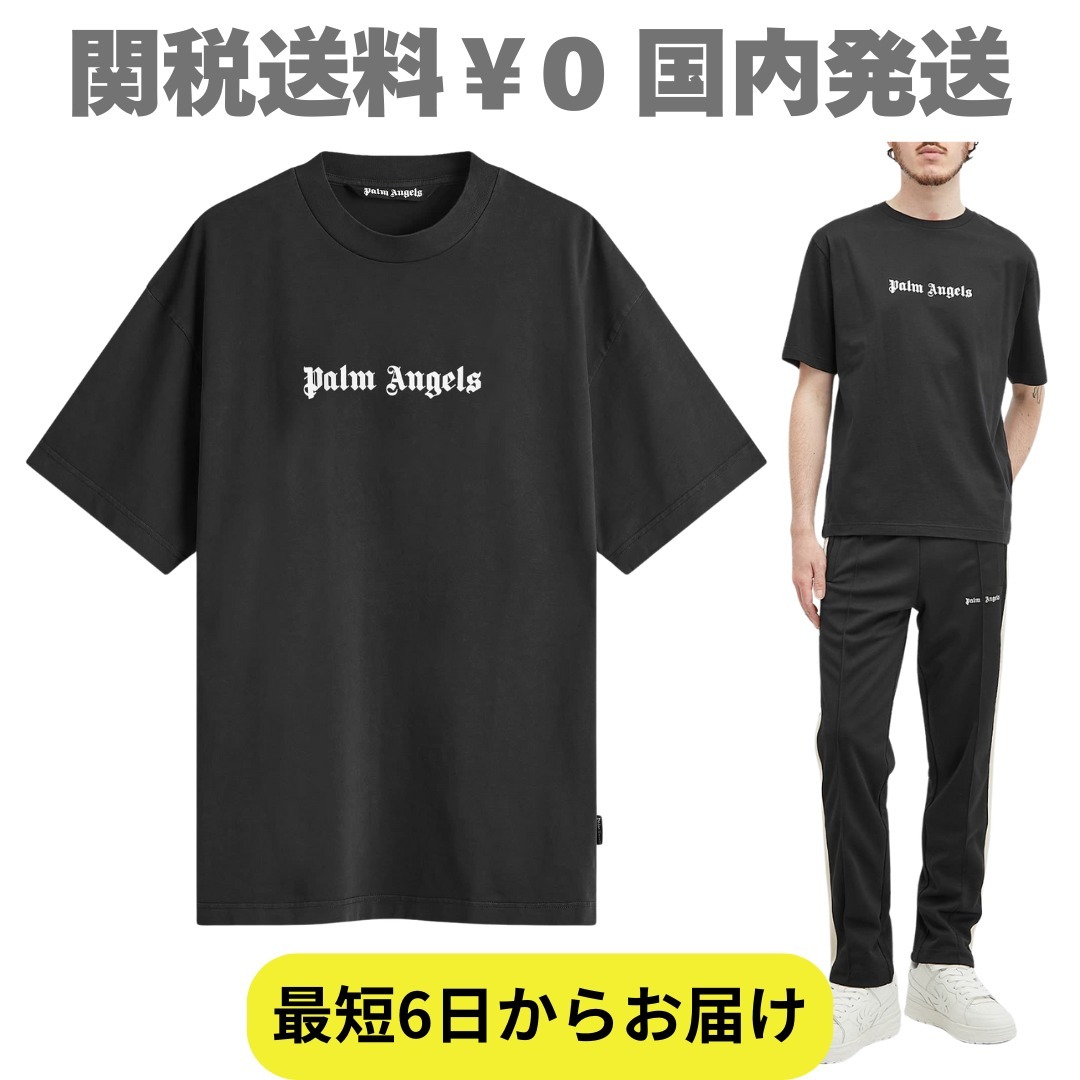 【パームエンジェルス】シックロゴスリム 半袖Tシャツ ブラック