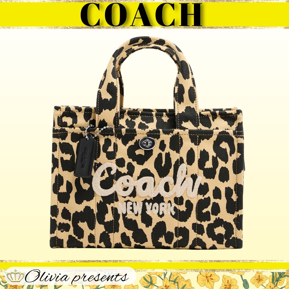 【COACH】ヒョウ柄カーゴトートバッグ