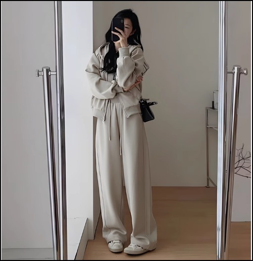 セットアップ パーカー ワイドパンツ 楽ちん スウェット 韓国