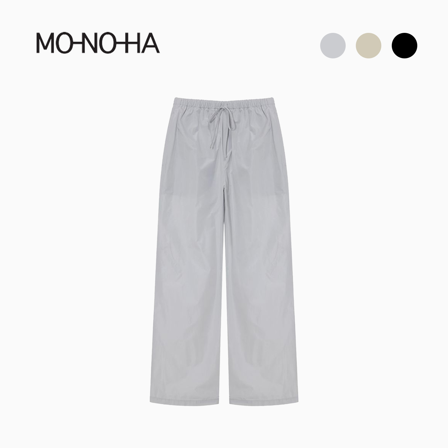 パンツ MONOHA : 25SS / Silky banding pants (3colors)