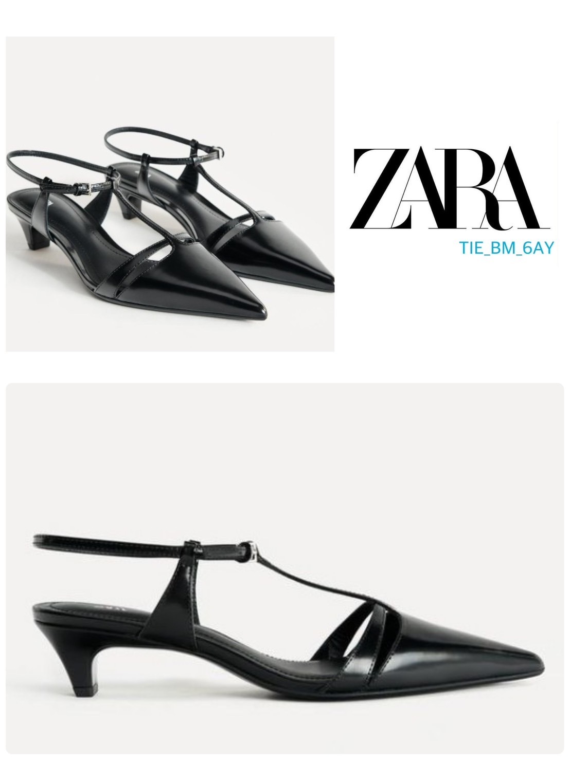 スペイン発送 ZARA 50周年記念 レザーキトゥンシューズ 数量限定