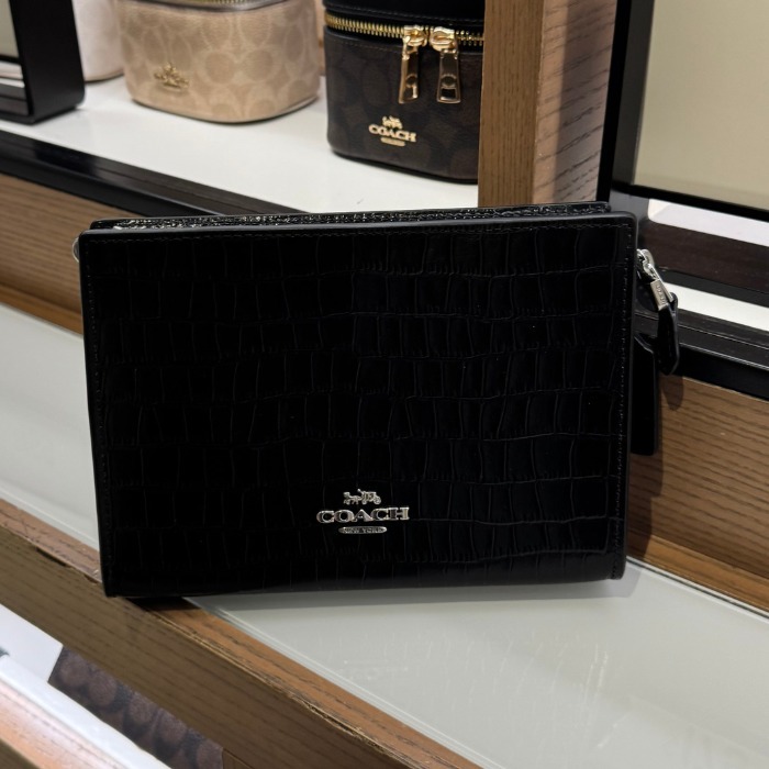 【COACH】クロコ エンボス ☆ スリム クロスボディー バッグ
